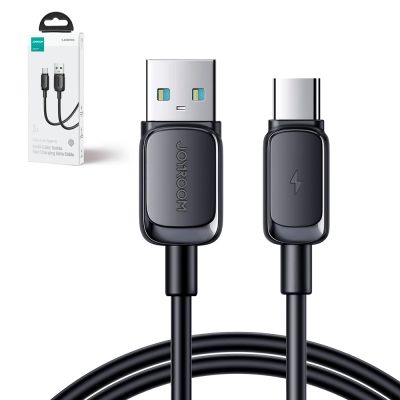 4. Joyroom Multi-Color Series A14 USB-A/USB-C 3A-Kabel 1,2 m – Schwarz