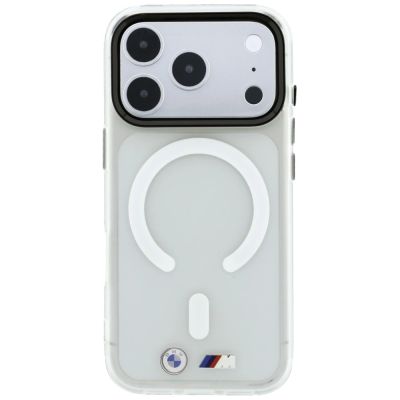 3. BMW M IML MagSafe Hülle mit mattiertem Metalllogo und Zierleisten für iPhone 18 Pro Max / 17 Pro Max – Transparent