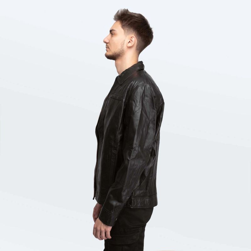 2. Cameleon Herren Lederjacke Richard Schwarz