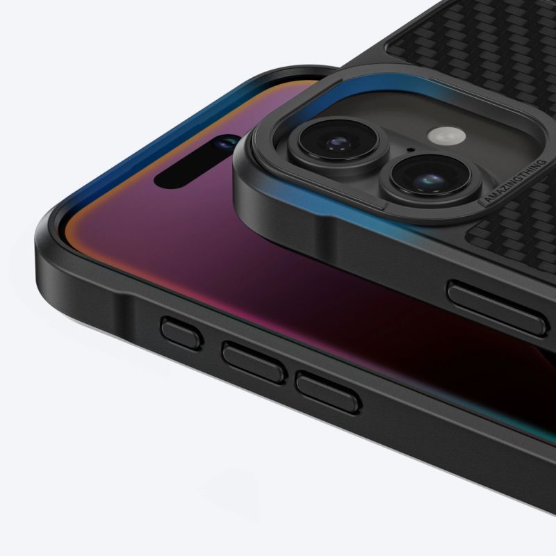 7. AmazingThing Titan Max Case mit 1500D Aramidfasern für iPhone 16 - Schwarz