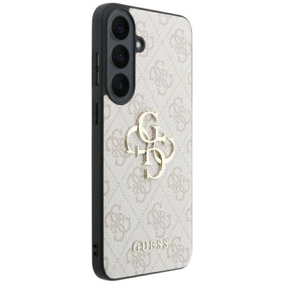 4. Guess Leder-Schutzhülle mit Metalllogo für Samsung Galaxy S26 FE – Rosa