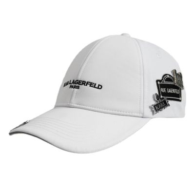 Karl Lagerfeld Paris Strapback-Cap, weiß - L5WH7947-wht