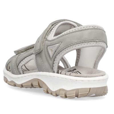 11. Bequeme Rieker W RKR674 Sandalen grau