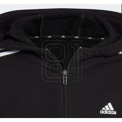3. adidas Essentials 3-Streifen-Kapuzenpullover mit durchgehendem Reißverschluss Jr IC3634