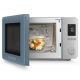 11. Smeg MOC02SBMEU Mikrowelle, blau, Kombi-Mikrowelle für die Arbeitsplatte, 27 l, 900 W