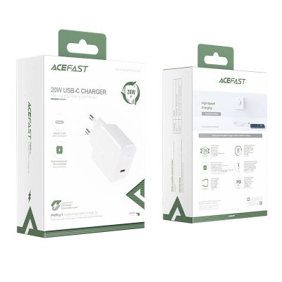 5. Acefast Schnellladegerät USB Typ C 20W Power Delivery weiß (A1 EU weiß)