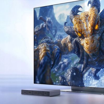 4. Ugreen USB-C + HDMI 4K 60Hz 2-in-1 KVM-Switch – Grau