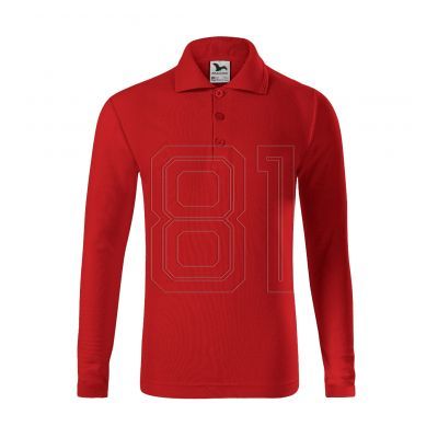 2. Malfini Pique Polo LS Jr MLI-24107 rotes Poloshirt
