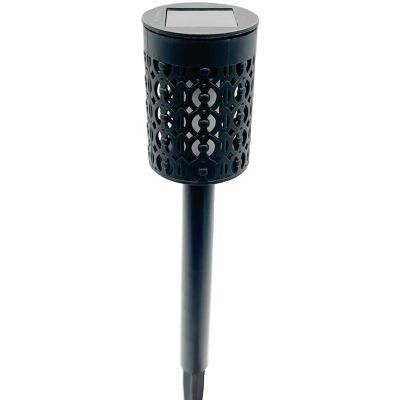 6. Solarlampe mit Flammeneffekt, 5,5 x 36 cm, 6 LEDs