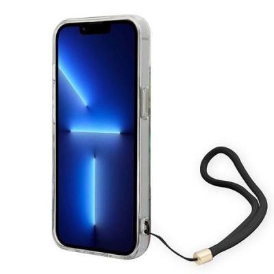 4. Guess GUOHCP14MHFLSB iPhone 14 Plus 6,7 "blau / blauer Hardcase Flower Strap