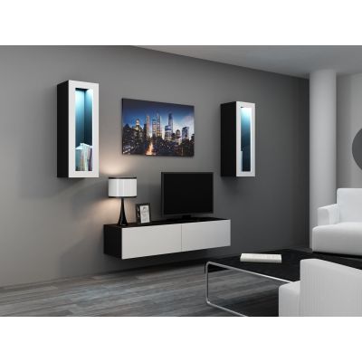 4. TV-Schrank VIGO '140' 30/140/40 schwarz/weiß glänzend