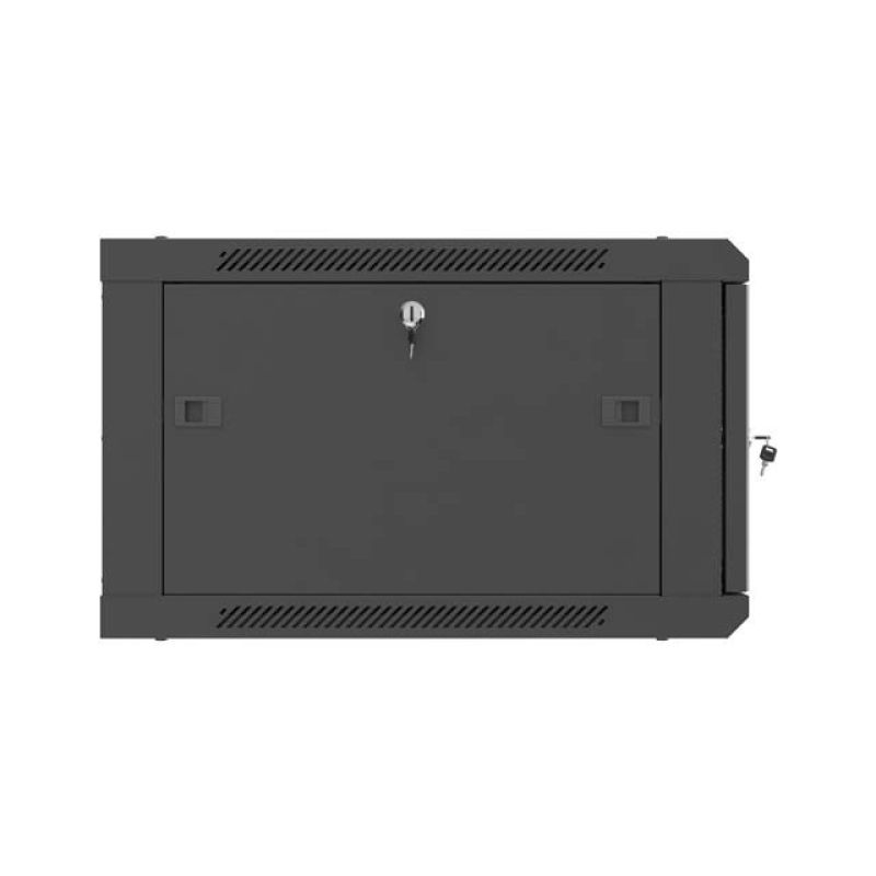 15. Lanberg 19" 6U 600x600 schwarzer Wandschrank mit perforierten Türen (flach verpackt)