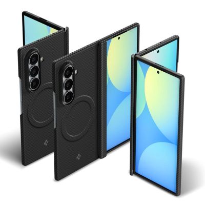 6. Spigen AirSkin Aramid MagFit MagSafe Hülle für Samsung Galaxy Z Fold 8 Ultra – Schwarz