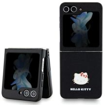 Hello Kitty Metal Logo Kitty Head Hülle für Samsung Galaxy Z Flip 5 – Schwarz