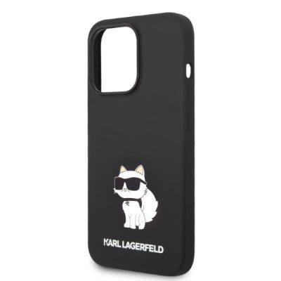 6. Karl Lagerfeld Choupette-Silikonhülle für iPhone 14 Pro Max – Schwarz