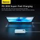 11. Baseus Adaman2 Powerbank mit Digitalanzeige 2x USB-A / 1x USB-C 10000mAh 30W - Weiß