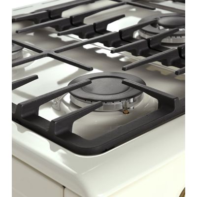 6. Ravanson Retro KWGE–90ARC Gas-Elektro-Herd (cremefarben)