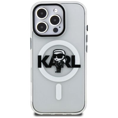 3. Karl Lagerfeld IML Karl Sketch Logo MagSafe Hülle für iPhone 16 Pro - Transparent
