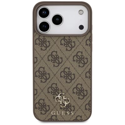 3. Guess 4G Small Classic Logo MagSafe Hülle für iPhone 17 Pro Max – Braun
