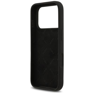7. Guess Silikonhülle mit großem 4G-Schriftzug für iPhone 17 Pro – Schwarz