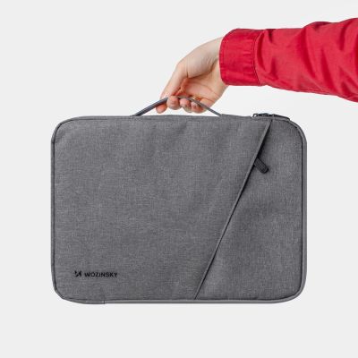 5. Wozinsky WTNP-14G Laptoptasche (13-14 Zoll) mit ausziehbarem Griff – Grau