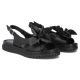 4. Schwarze Keilsandalen aus Leder für Damen, Filippo DS6965
