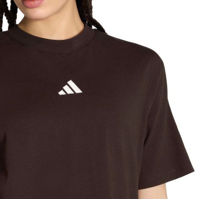 5. adidas Essentials Damen-T-Shirt mit 3 Streifen im Boyfriend-Stil, Dunkelbraun, KX0794