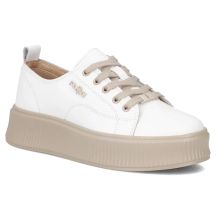 Leder-Plateau-Sneaker, weiß, Filippo DP6122