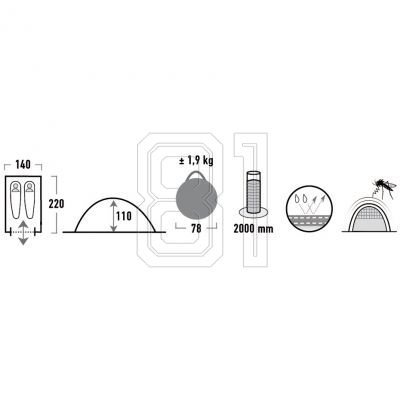 2. High Peak Stella 2 Zelt 10131