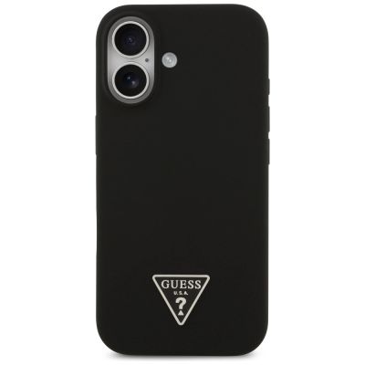 3. Guess Silikon Triangle Logo MagSafe Hülle für iPhone 17 - Schwarz