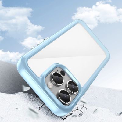 3. Outer Space Case mit Gelrahmen für iPhone 16 Pro Max – blau