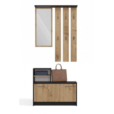 10. KLEIDERSCHUHSCHRANK ANTHRAZIT/HANDWERK