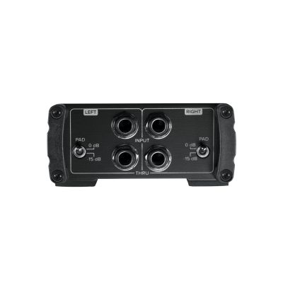 3. Mackie MDB-2P Passive DI-Box für Bass, Digitalpiano, Gitarre, Synthesizer, Schwarz, 20–20000 Hz, 140000 Ohm, 0,002 %