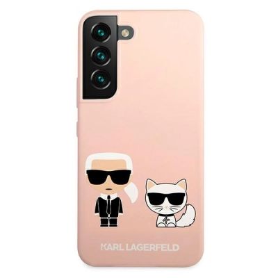 3. Karl Lagerfeld KLHCS22MSSKCI S22+ S906 hardcase jasno różowy/light pink Silicone Ikonik Karl & Choupette