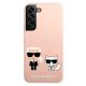3. Karl Lagerfeld KLHCS22MSSKCI S22+ S906 hardcase jasno różowy/light pink Silicone Ikonik Karl & Choupette