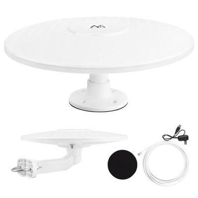 MACLEAN Rundstrahlantenne DVB-T/T2 HEVC, aktiv, für Wohnmobile, mit zentraler Kabelmontage MCTV-104