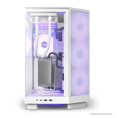 2. NZXT H6 FLOW RGB MIDI-TOWER-COMPUTERGEHÄUSE MIT FENSTER, WEISS