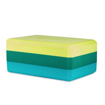 6. Gaiam Teal Tonal Tri 62207 Yogablock