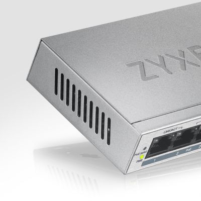 8. Zyxel GS1005-HP 5p PoE-Switch (PoE+: 4) 60W Unmanaged Gigabit