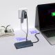 4. USB-C Hub 14 in 1 Wozinsky WDS03Y5S Multifunktional, Aluminium, für 3 Monitore, mit 15 cm Kabel - Grau
