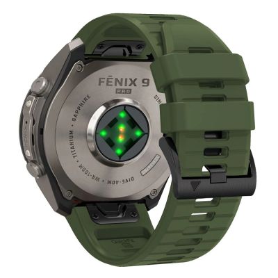 2. Tech-Protect Silicone Armband für Garmin Fenix 5 / 6 / 6 Pro / 7 / 8 / 8 Pro / E / 9 / 9 Pro (51 mm) – Grün