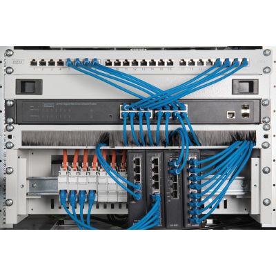 13. Digitus DIN-Schienenpanel für 482,6 mm (19") Rackmontage, 3 HE