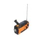 12. Extralink Solar-Notfallradio mit Kurbeldynamo-Powerbank (4000 mAh) und SOS-Taschenlampe SR-4000, tragbar, analog, Schwarz/Orange