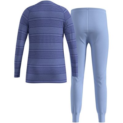 3. Thermounterwäsche - Odlo Set lang ACTIVE WARM SET Größe 140cm Marineblau
