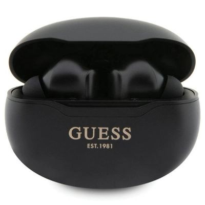 Guess GUTWST50EK TWS Bluetooth-Kopfhörer + Dockingstation – Schwarz Classic EST