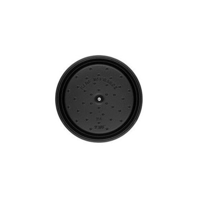 6. Staub Runder Gusseisentopf – 3,8 l, Schwarz