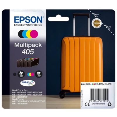 3. Epson 405 DURABrite Ultra Tintenpatrone, 1 Stück, Original, Standardreichweite, Schwarz, Cyan, Magenta, Gelb