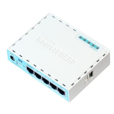 6. Mikrotik RB750GR3 Gigabit-Ethernet-Router, Türkis, Weiß