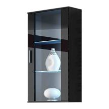 SOHO Hängevitrine schwarz/glänzend schwarz
