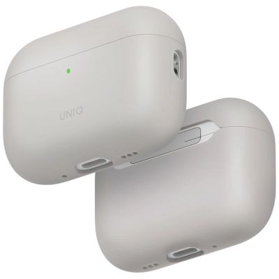 7. Uniq Lino Silikonhülle für AirPods Pro – Beige